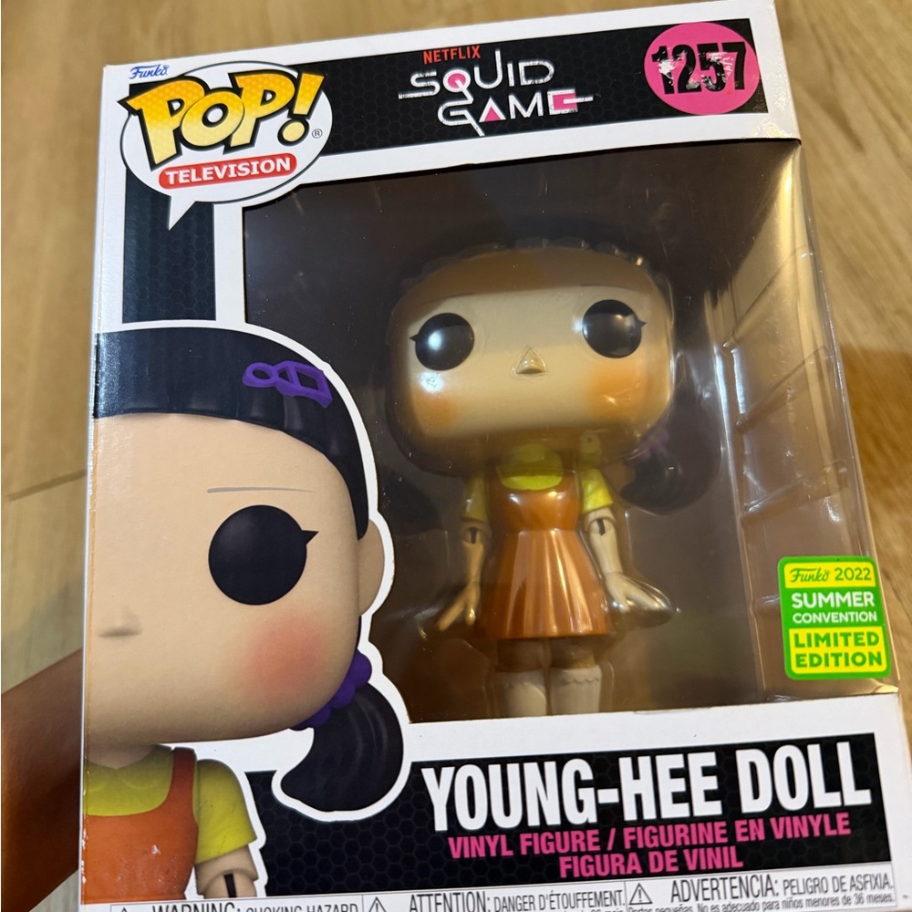 Funko Pop Young-Hee Doll with Brown and Yellow Outfit